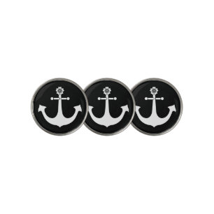 Navy anchor golf ball marker