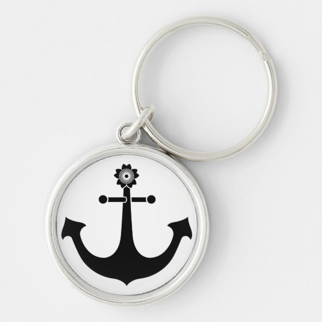 Navy anchor keychain (Front)