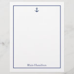 Navy Anchor Letterhead<br><div class="desc">Anchor design</div>