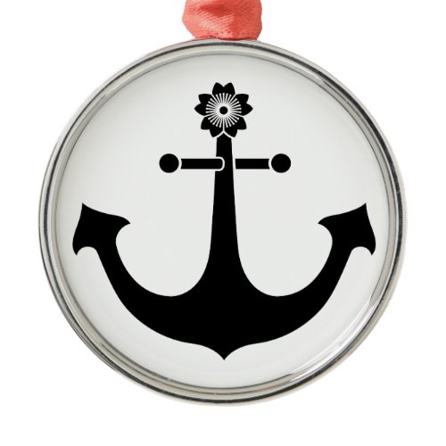 Navy anchor metal ornament