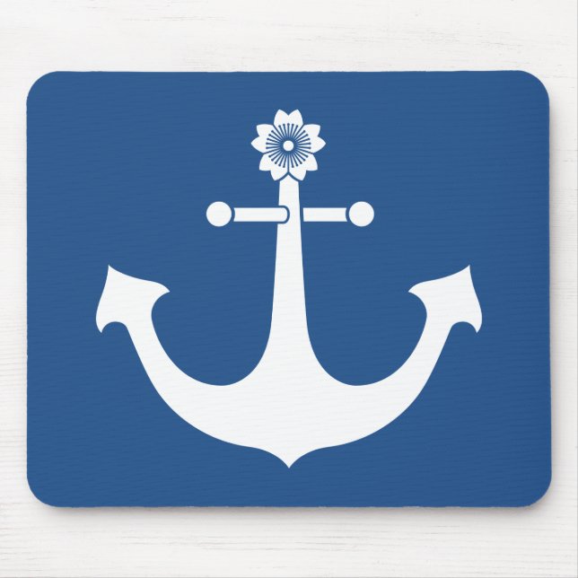 Navy anchor mouse pad (Front)