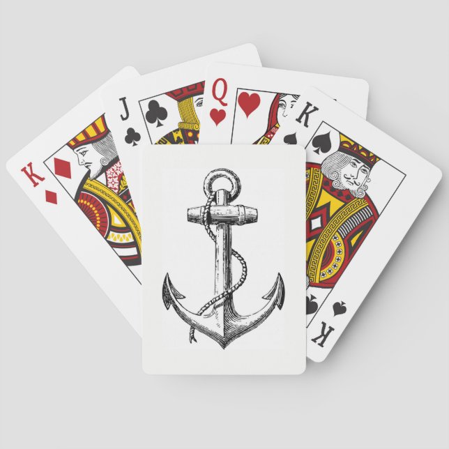 Navy Anchor Poker Cards (Back)