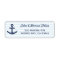 Navy Anchor Stripes Nautical Theme Return Address