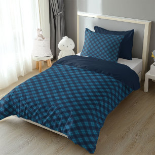 Navy and Blue Tartan Bedding for Boys’ Rooms Duvet Cover