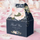navy and blush watercolor floral wedding favor box | Zazzle