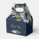 navy and blush watercolor floral wedding favor box | Zazzle