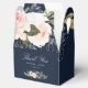 navy and blush watercolor floral wedding favor box | Zazzle