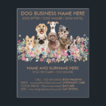 Navy and Brown Dog Sitting Service Pet groomer Flyer<br><div class="desc">Navy and Brown Dog Sitting Service Pet groomer</div>