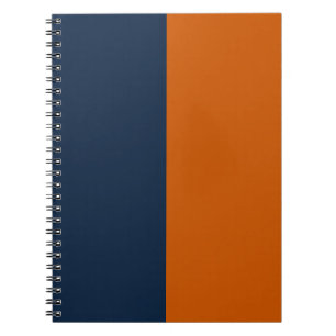 Navy and Burnt Orange CUSTOM Notebook