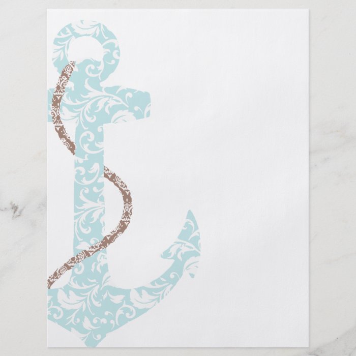 Navy and Coral Anchor Beach Wedding Flyers