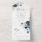 Navy and dusty blue watercolor floral wedding 