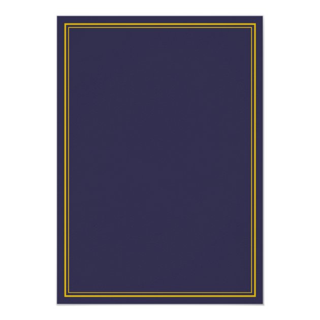 Navy And Gold Bar Mitzvah Invitation