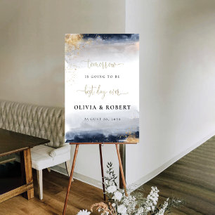 Navy and Gold Best Day Ever Foam Board