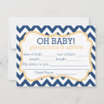 Navy And Gold Chevron Predictions &amp; Advice Card at Zazzle