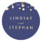 Navy and Gold Confetti Wedding