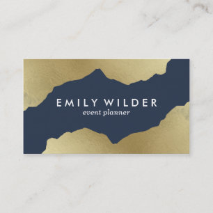 Navy and Gold Dipped   Business Card