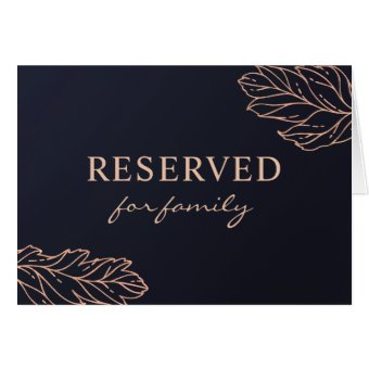 Navy and gold elegant wedding. Blue reserved sign | Zazzle