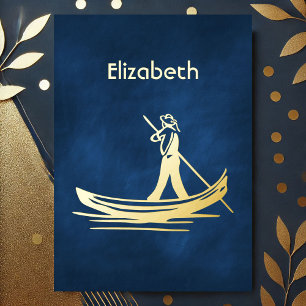 Navy and Gold Italian Wine Bridal Shower Foil Invitation