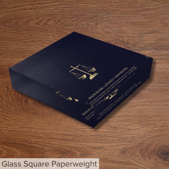 Navy and Gold Justice Scale Desk Paperweight (Creator Uploaded)