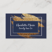 Navy and Gold Luxury Design Business cards