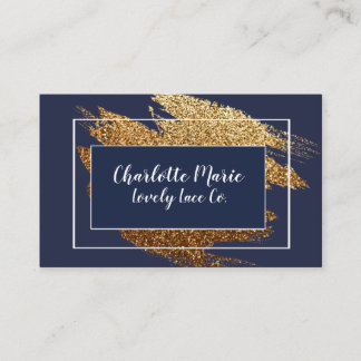 Navy and Gold Luxury Design Business cards