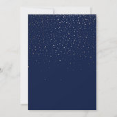 Navy and Gold Shooting Star Starry Baby Shower Invitation (Back)