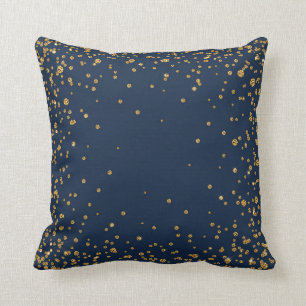 Navy and Gold sparkle MoJo Pillow