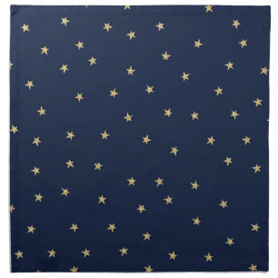 Navy And Gold Stars Cloth Napkin