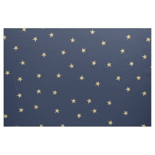 Navy And Gold Stars Custom Pima Cotton 54 width Fabric