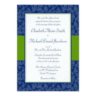 Navy And Green Wedding Invitations & Announcements | Zazzle