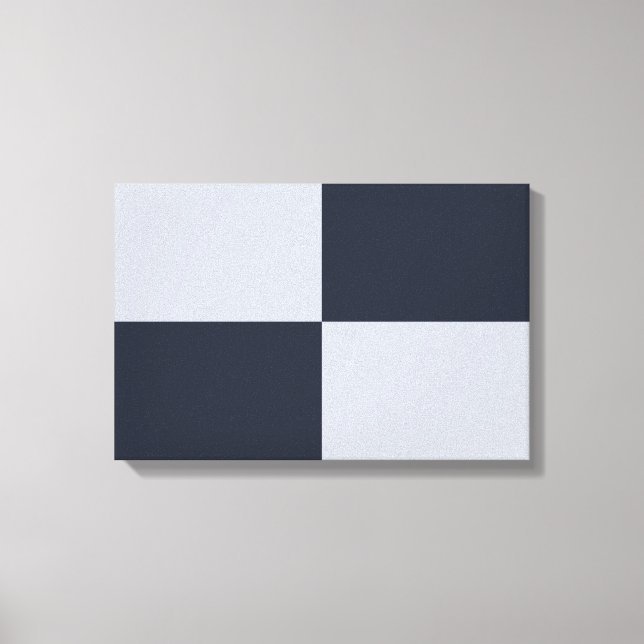 Navy and Grey Rectangles Canvas Print (Front)