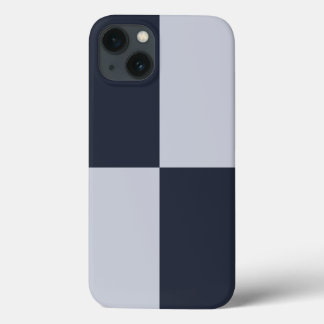 Navy and Grey Rectangles iPhone 13 Case