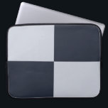 Navy and Grey Rectangles Laptop Sleeve<br><div class="desc">Two navy rectangles and two grey rectangles form a checkered pattern in this clean digital design. It has a bold but classic look to it. 

 

 Digitally created image. 
 Copyright © 2012 Claire E. Skinner. All rights reserved.</div>