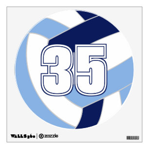 navy and light blue or ANY COLORS volleyball Wall Decal