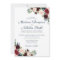 Navy and Marsala Floral Wedding Invitation Cards