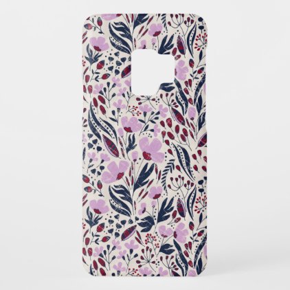 Navy and Orchid Floral Dance Case-Mate Samsung Galaxy S9 Case