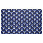 Navy and pale blue Art Deco Pattern Fabric