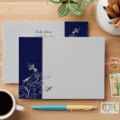 Navy and Pewter Envelope for 5"x7" Sizes (Desk)