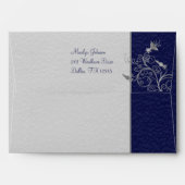 Navy and Pewter Envelope for 5"x7" Sizes (Back (Top Flap))