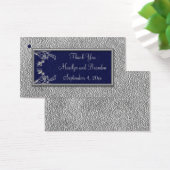 Navy and Pewter Wedding Favor Tags (Desk)