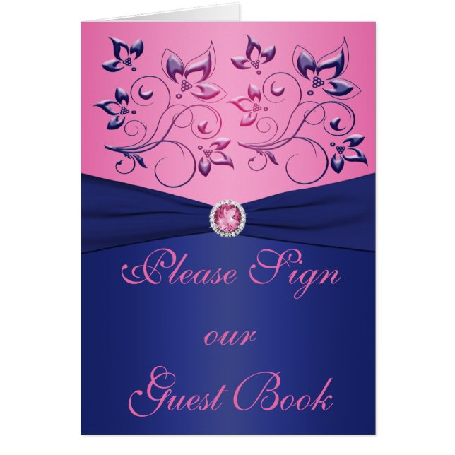 Navy and Pink Table Card (Front)