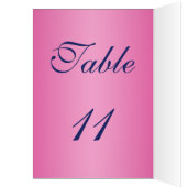 Navy and Pink Table Number Card (Inside (Left))