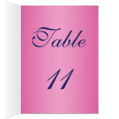 Navy and Pink Table Number Card (Inside (Right))