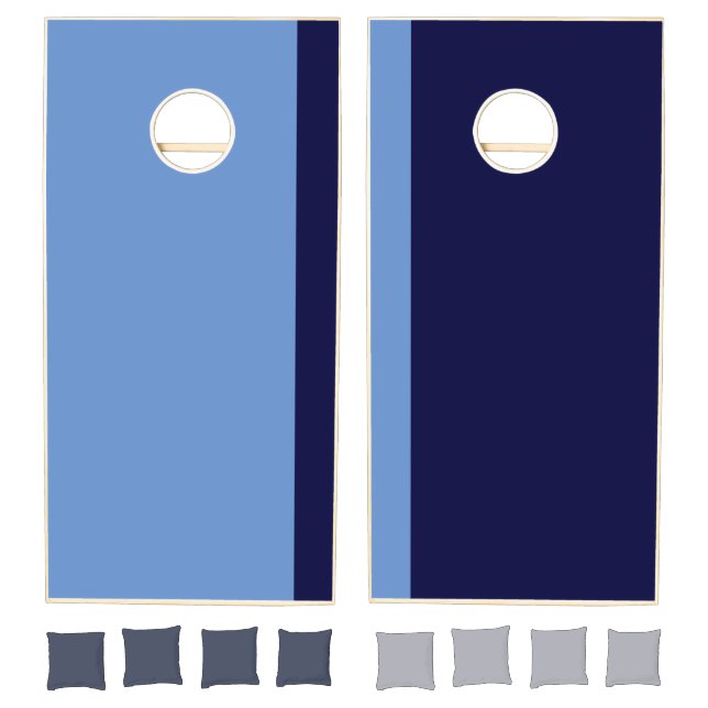 Navy and Powder Blue Add Your Logo Cornhole Set (Set)