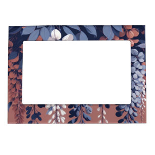 Navy and Rose Wisteria Elegance Magnetic Frame