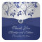 Navy and Silver Floral 1.5" Thank You Sticker