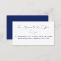 Navy and White Bridal Shower  Enclosure Card