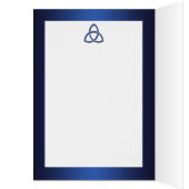 Navy and White Celtic Love Knot Table Number Card (Inside (Left))