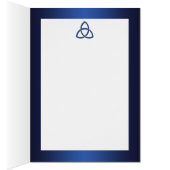 Navy and White Celtic Love Knot Table Number Card (Inside (Right))