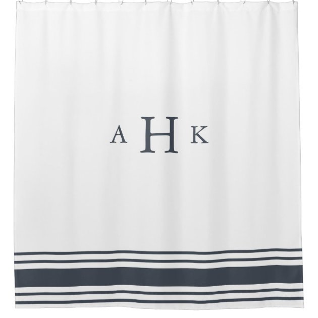 monogrammed shower curtain